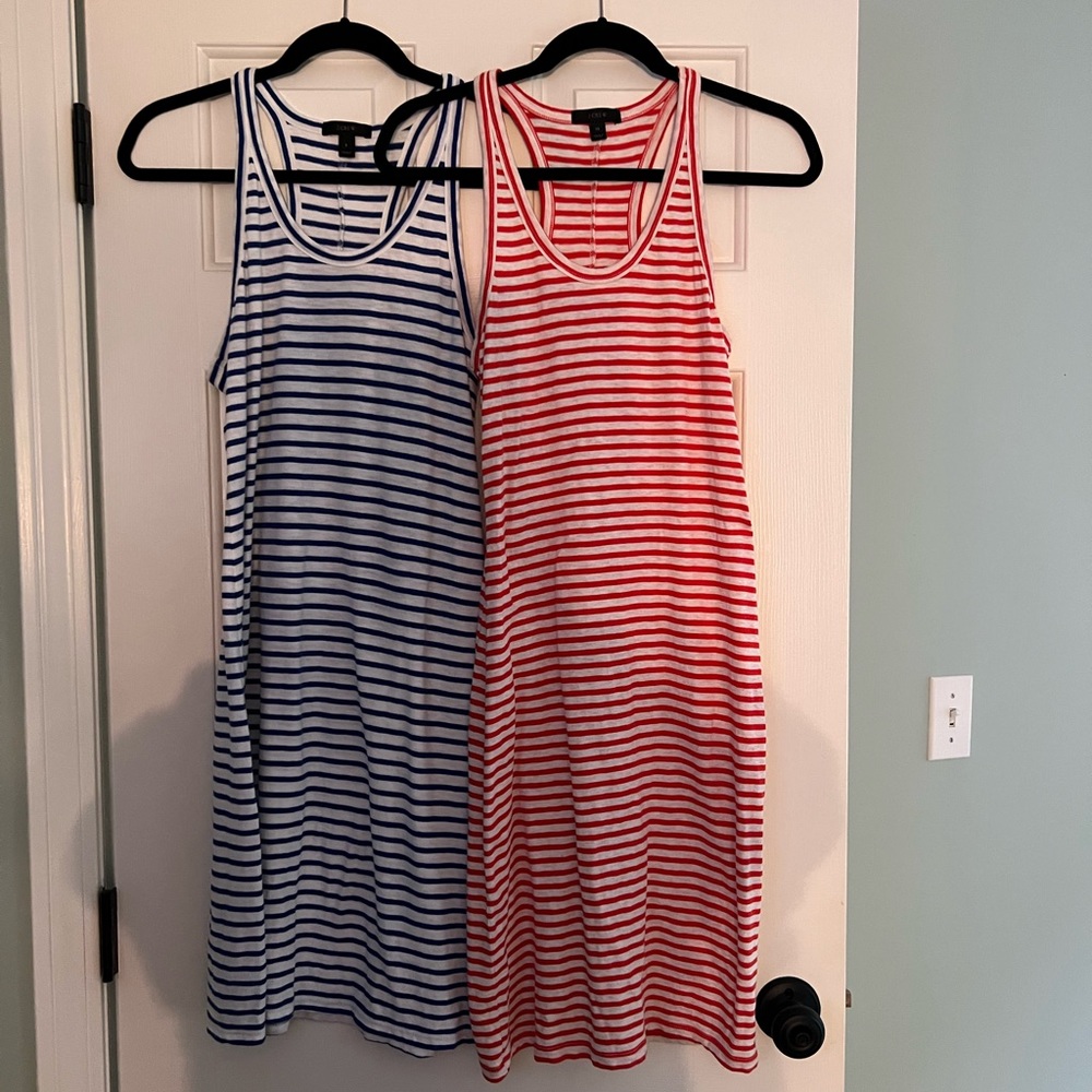 J Crew Bundle of 2 striped Coverups